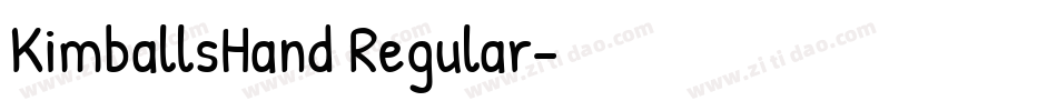 KimballsHand Regular字体转换